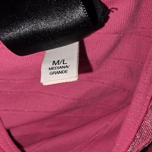 Bebe M/L Pink Shimmer Bodycon Mini Dress Ruched Texture Party Club Dress - Picture 4 of 4